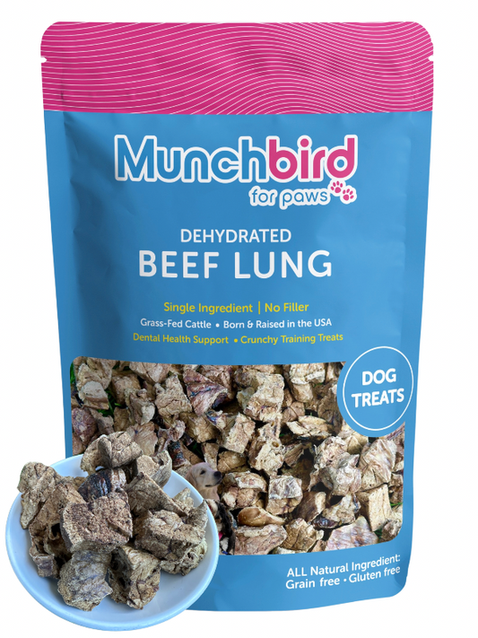 Muncbird Beef Lung  Beef Liver for Dogs Dehydrated Dog Treats