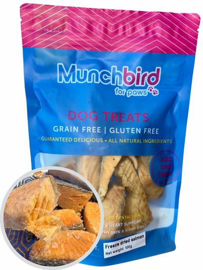 Best Freeze Dried Salmon Dog Treats | Munchbird, freeze dried salmon dog food, cat treats for dogs