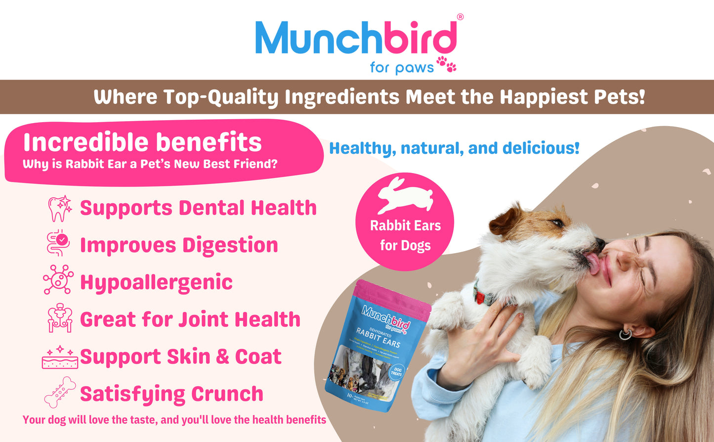 Dental Care Bundle: Lamb Trotter & Rabbit Ears Dog Treats