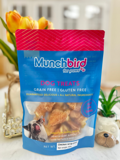 Munchbird Chicken Wrapped Pear Dog Treats
