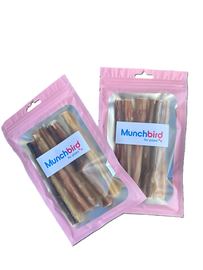 Munchbird 5" Bully Sticks: Chew Sticks for Dogs (5pk)