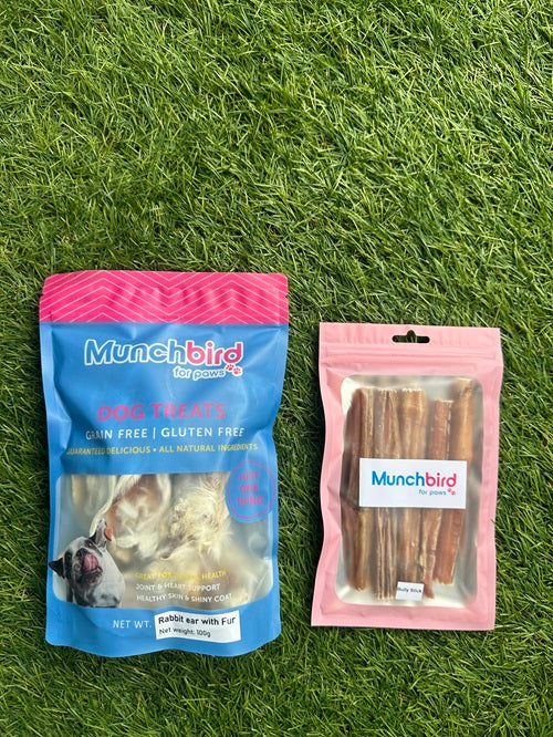 Value Pack: Rabbit Ears & Bully Sticks Dog Chews, Dental Treats Combo