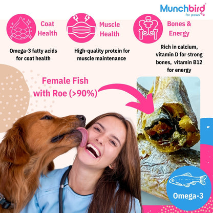 Wild-Caught Capelin Fish Dog and Cat Treats with Roe, Freeze Dried