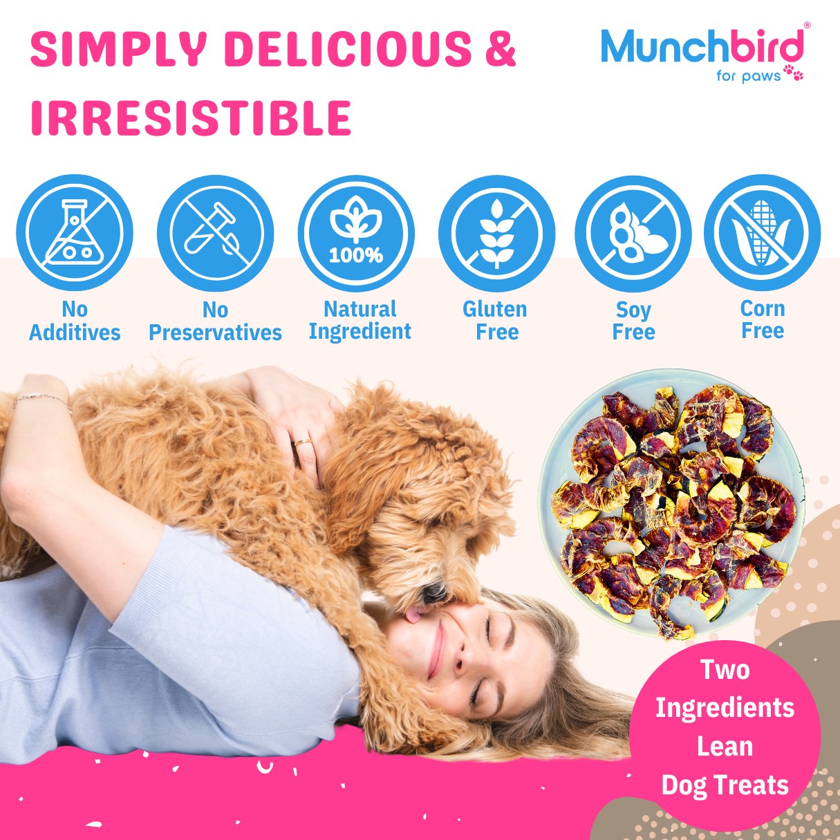 Duck and Pumpkin Dog Treats, Natural Fiber for Digestive Health Support