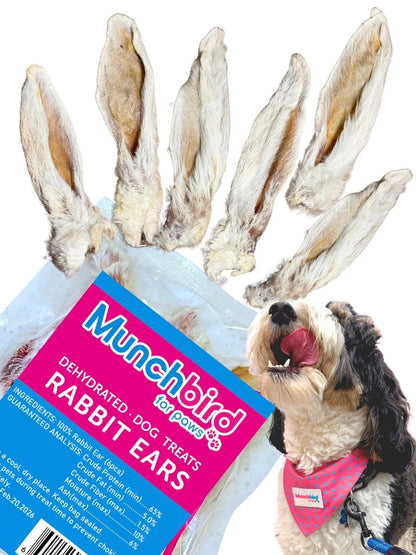 Rabbit Ear Dog Treats l Natural Treats, 3.5 oz Bag (12-15 counts)